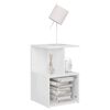 vidaXL Bedside Cabinet High Gloss White 35x35x55 cm Engineered Wood