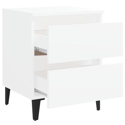 vidaXL Bed Cabinets 2 pcs White 40x35x50 cm Chipboard
