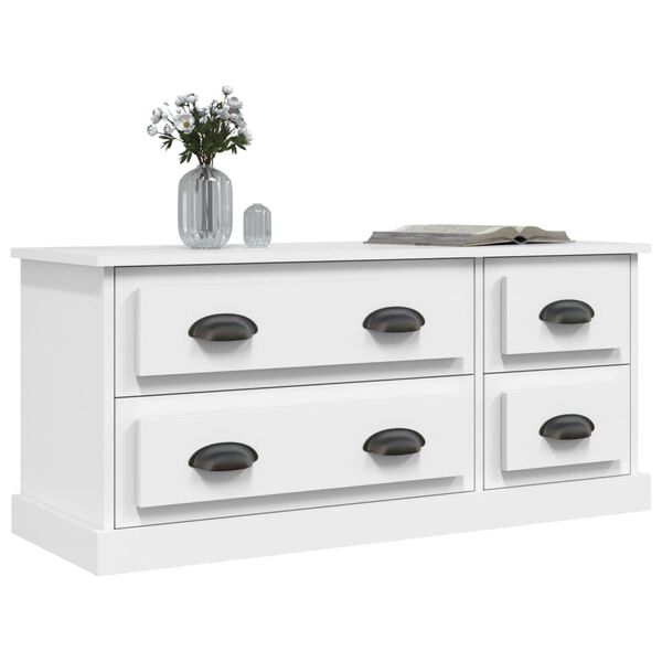 vidaXL TV Cabinet White 100x35.5x45 cm Engineered Wood