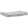vidaXL Storage Bed Frame Concrete Grey 140 x 200 cm Engineered Wood
