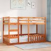vidaXL Bunk Bed Wax Brown 75x190 cm Solid Wood Pine