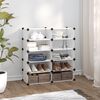 vidaXL Shoe Rack Transparent 84x32x88.5 cm PP