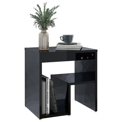 vidaXL Bed Cabinets 2 pcs High Gloss Black 40x30x40 cm Engineered Wood