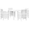 vidaXL Garden Dining Set 5 pcs White Polypropylene