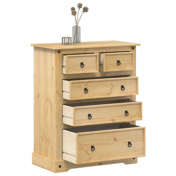 vidaXL Chest of Drawers Corona 92x48x114 cm Solid Wood Pine