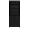 vidaXL Tall Cabinets 2 pcs Black Oak 79 x 36 x 300 cm Engineered Wood