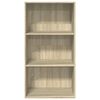 vidaXL Bookcase Sonoma Oak 60x30x114 cm Engineered Wood