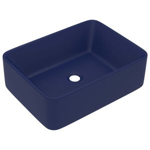 vidaXL Luxury Wash Basin Matt Dark Blue 41x30x12 cm Ceramic