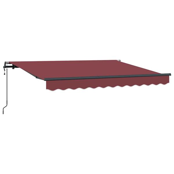 vidaXL Retractable Awning Burgundy 350 x 200 cm