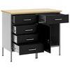 vidaXL Work Cabinet with Drawer 2 pcs Black and Grey 75 x 45 x 85 cm