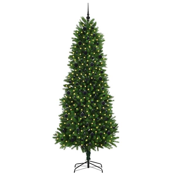 vidaXL Christmas Tree with 300 LEDs with Stand Green 240 cm PE