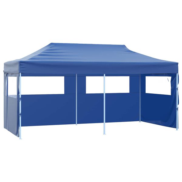vidaXL Party Tent Folding Blue 291 x 580 x 315 cm Oxford Fabric
