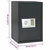 vidaXL Digital Safe with Lock Dark grey 40 x 35 x 60 cm Steel