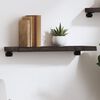 vidaXL Wall Shelf Dark Brown 60x20x4 cm Treated Solid Wood Oak