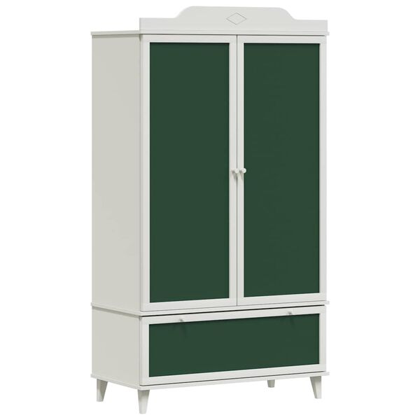 vidaXL Chalkboard Wardrobe with Drawer ROROS White 90 x 45 x 165 cm