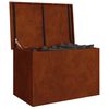 vidaXL Outdoor Storage Box Rusty 80 x 50.5 x 50 cm Steel