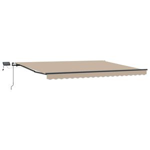 vidaXL Retractable Awning Beige 400 x 350 cm Fabric and Aluminium
