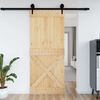 vidaXL Door NARVIK Natural 95 x 210 cm Solid Pine Wood