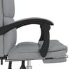 vidaXL Reclining Office Chair Light Grey Fabric