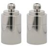 vidaXL Lamp Holders 2 pcs Satin Nickel E27