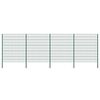 vidaXL Fence Panel with Posts Iron 867x200 cm Green