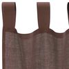 vidaXL Voile Curtains with Tab Top 2 pcs Brown
