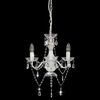 vidaXL Chandelier with Beads White Round 3 x E14