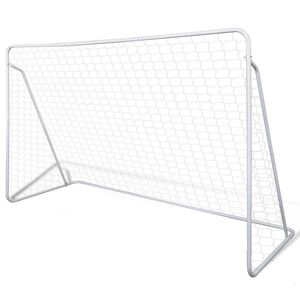 vidaXL Soccer Goal Post Net Set Steel 240 x 90 x 150 cm High-quality