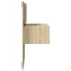 vidaXL Wall-mounted Bedside Cabinet with LED Lights Sonoma Oak