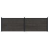 vidaXL Fence Panel 2 pcs WPC and Aluminium Black