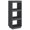 vidaXL Book Cabinet | Grey | Solid Pine Wood | Medium | Book Cabinet