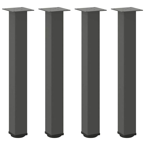 vidaXL Console Table Legs 4 pcs Anthracite 72-74 cm Steel