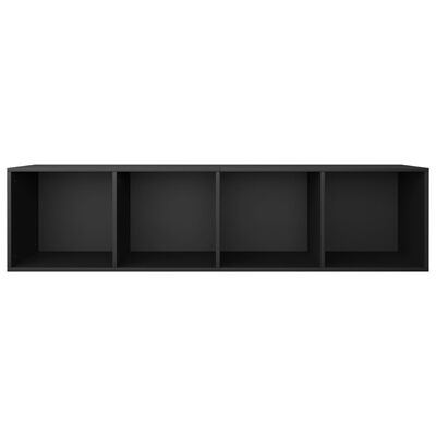 vidaXL Book Cabinet/TV Cabinet Black 36x30x143 cm Chipboard