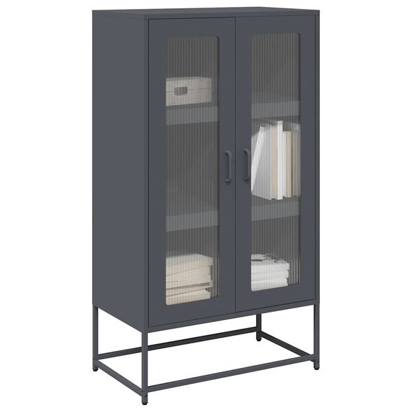 vidaXL Highboard Anthracite 68x39x123 cm Steel