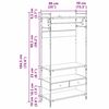 vidaXL Wardrobe with Shelf Old wood 89 x 39 x 184.5 cm Engineered wood