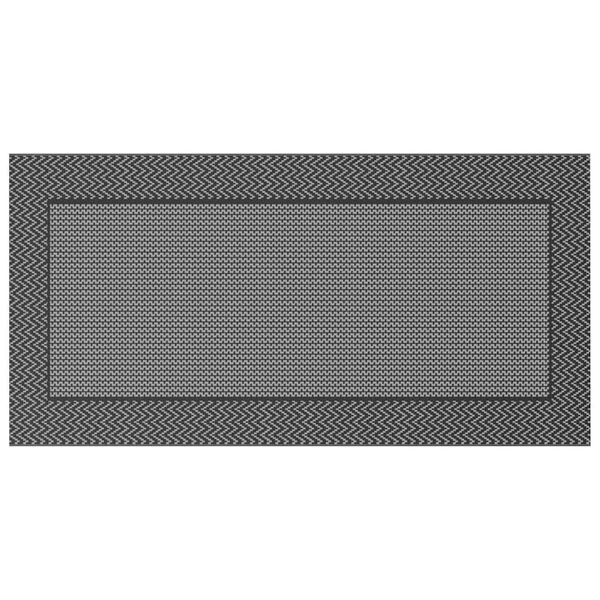 vidaXL Outdoor Rug Chevron ARAKIL Black and Grey 500 x 300 cm