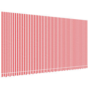 vidaXL Replacement Fabric for Awning Red and White Stripe 6x3 m