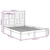 vidaXL Bed Frame without Mattress Solid Wood 140x190 cm