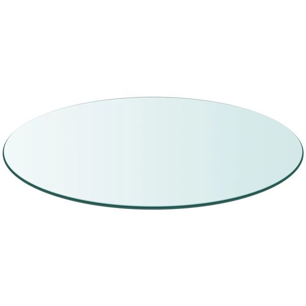 vidaXL Table Top Tempered Glass Round 500 mm
