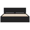 vidaXL Bed Frame without Mattress Black 140x200 cm