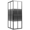 vidaXL Stripe Shower Cabin ESG 90x70x180 cm Black