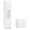 vidaXL Bathroom Cabinet Set 2 pcs White Engineered Wood