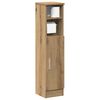 vidaXL Bathroom Cabinet with Roll Holder Artisan Oak 20.5x22x90 cm