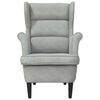 vidaXL Armchair Light Grey 92 x 71 x 91 cm Velvet