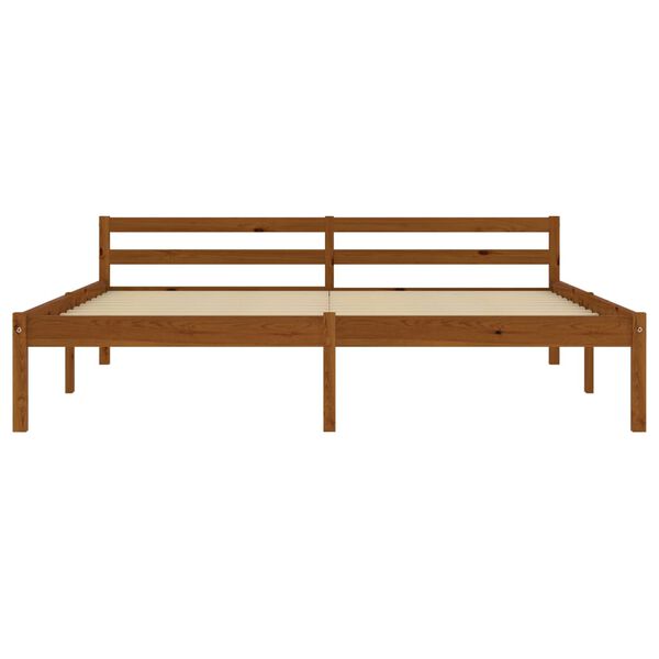 vidaXL Bed Frame without Mattress Honey Brown Solid Wood 160x200 cm (283212+2x321987)