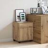 vidaXL Rolling Cabinet Artisan Oak 45x38x54 cm Engineered Wood