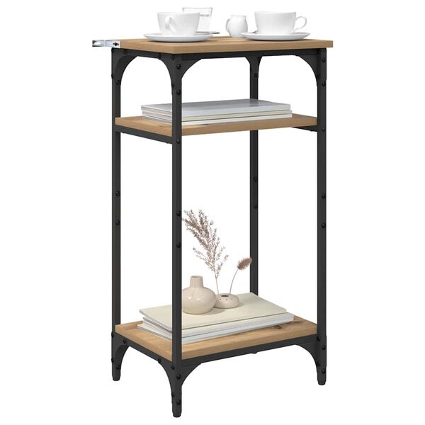 vidaXL Side Table Manual Artisan Oak 40 x 30 x 75 cm Engineered Wood