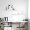 vidaXL Wall Shelf 2 pcs White Marble 115 x 9 x 3 cm Engineered Wood