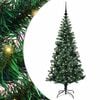 vidaXL Artificial Pre-lit Christmas Tree Green 150 cm PVC and Metal