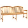 vidaXL Handcarved Rose Bench 150 x 60 x 90 cm Solid Teak Wood Natural